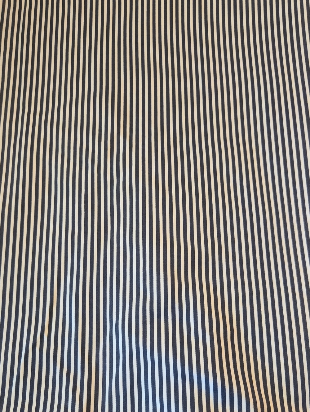 Brooklinen Queen Cotton Percale Navy White Stripe Duvet Cover